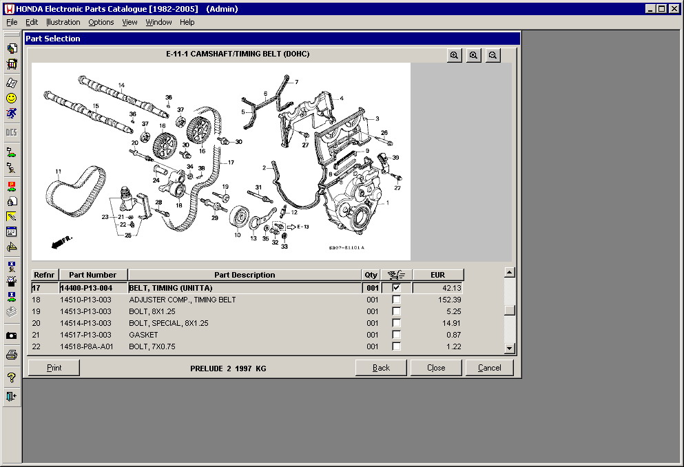 каталог HONDA