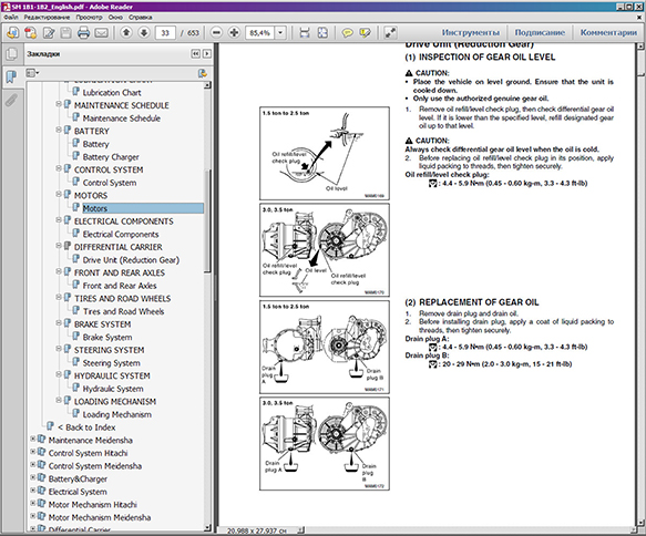 Nissan Forklift Service Manuals
