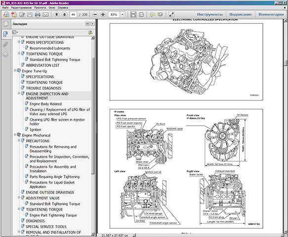 Nissan Forklift Service Manuals
