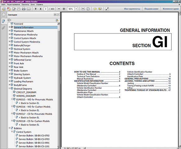 Nissan Forklift Service Manuals