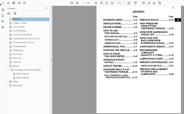 Toyota Forklift service manual
